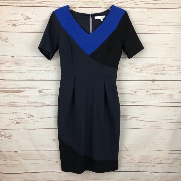 Preen Asymmetrical Colorblock Sheath Dress - Picture 3 of 8